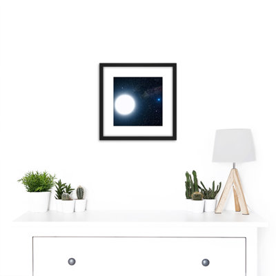 Space NASA Binary Stars Sirius A B Illustration - Single Picture Frame Print