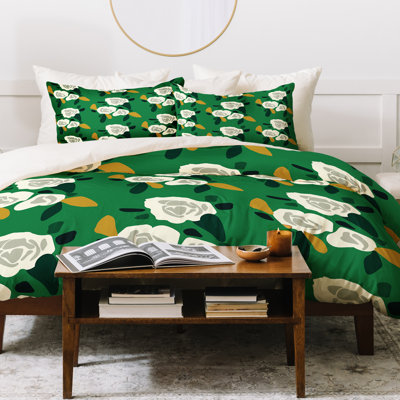 Modern & Contemporary Polyester Floral Duvet Cover