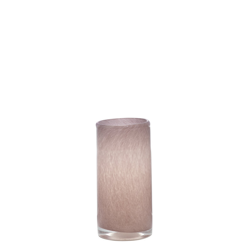 Handmade Glass Table Vase, Pink Salt