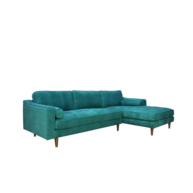 Canapé moderne Anderson Raf modulaire bleu denim, Turquoise