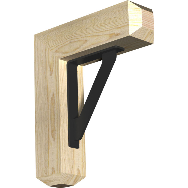 Support de fer simple 4 po Craftsman, H 16 po x P 14 po, Sapin de Douglas de l 3 1/2 po x T 2 po (lisse)