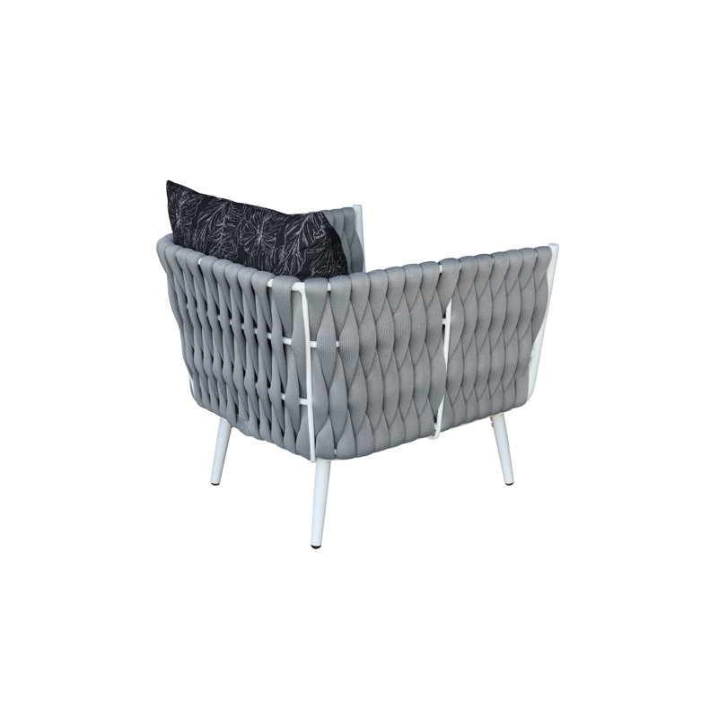 Fauteuil Cayman avec coussins Sunbrella, Noir