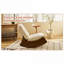 Décoration de chambre de bébé et de salon | Chaise berçante coulissante en velours côtelé FlowLuxe, structure en bois massif, finition blanche