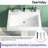 Apex 34" Tall Rectangular Vitreous China Pedestal Bathroom Sink with Overflow-96123225-99407255