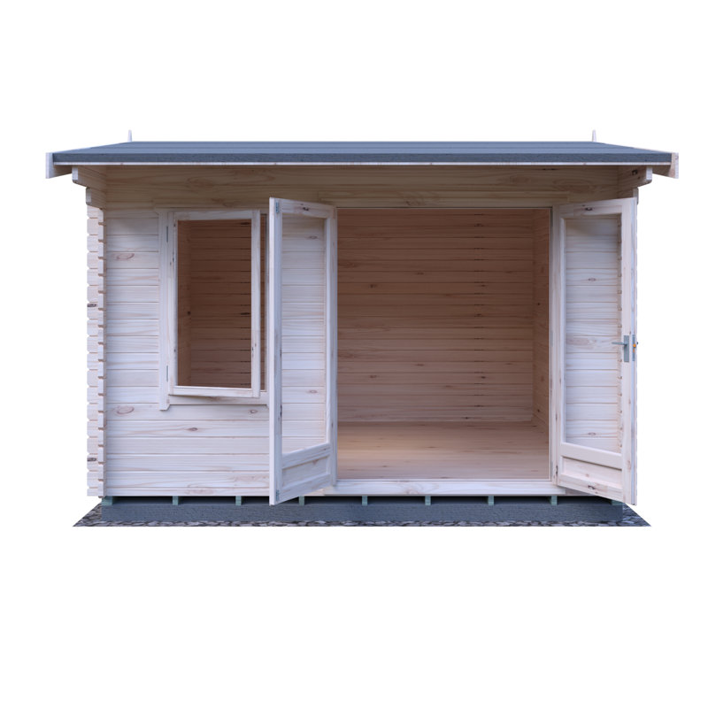 Marlborough 14 x 16 Ft. Tongue & Groove Log Cabin, No