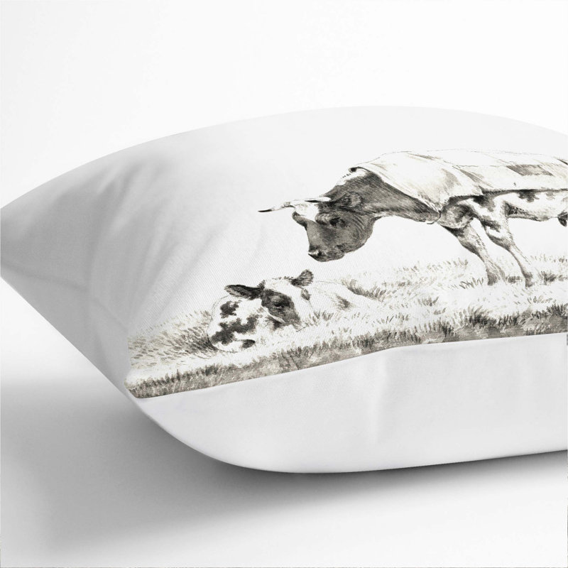Square Throw Cushion, 40cm H x 40cm W x 15cm D, White