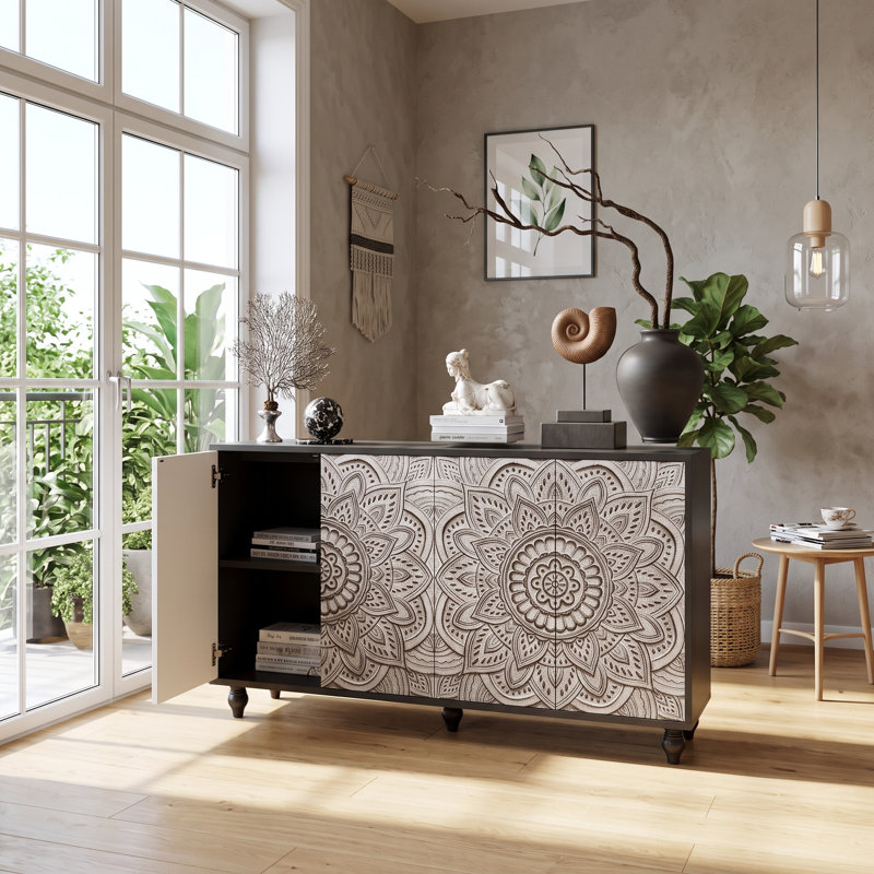 Buffet Bargamin Boho Mandala, Noir