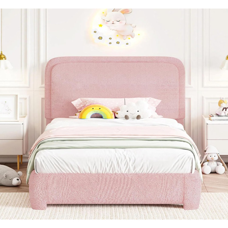 Lit plateforme tapissier Boucle