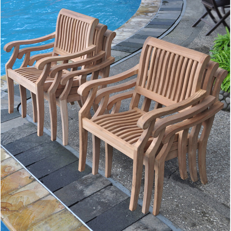 Arbor Outdoor 7 - Piece Teak Dining Set, 6, 60" L x 60" W x 31" H