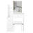 Small Size Left Drawer Desktop Vanity Table + Cushioned Stool, 2 AC+2 USB Power Station, Hair Dryer Bracket, Extra Large Touch Control Sliding LED Mirror, Tri-Color Switching, EPA,GCC,UL Certificate-1642552286