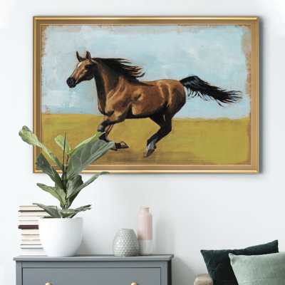 «Équitation études II» - Cadre photo, impression sur toile