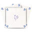 Carreau de mosaïque autocollant en vinyle, motif coq bleu campagne française, style ferme vintage, 18 x 18 cm