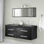 1400mm Wall Mounted Double Sink Vanity Unit-13695477
