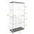 Modern Glass Display Cabinet With LED Lights, Quick-Assembly Antique Cabinet, Tempered Glass Bookshelf, Suitable For Living Room And Bedrooms, 2-Door 4-Shelf-805190519