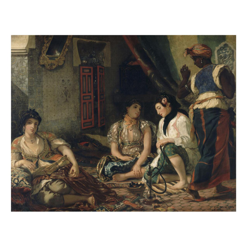 Femmes d'Alger dans leur appartement par Eugène Delacroix - Estampe numérique, H 22 po x l 28 po