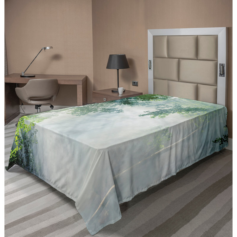 Drap-housse Ambesonne, Drap plat pour lit simple