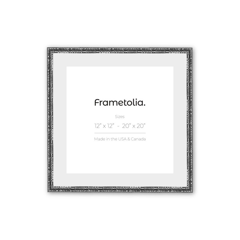 Renaissance Charm Picture Frame with Mat, 20" W x  20" H, Silver