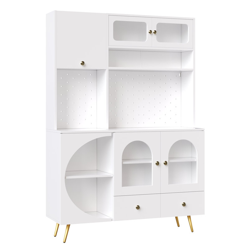 176cm Kitchen Pantry, White