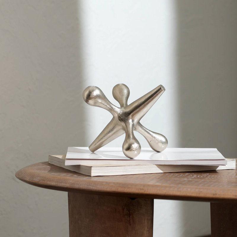 Stylish Nickel-Finished Paperweight-Tabletop Object