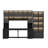 2 Piece Office Set Include 31.5'' W Bookcase And 90.6'' W Computer Desk  With Hutch