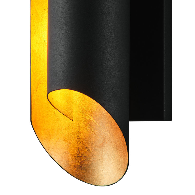 Applique murale encastrée noire 1 lumière