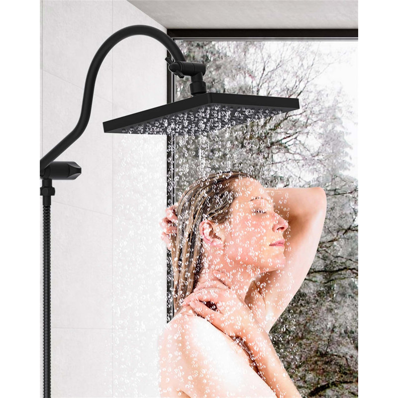 Rain Fixed Shower Head, Matte Black