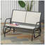Banc oscillant pour 2 personnes, causeuse double à bascule de patio avec structure en acier thermolaqué pour porche de jardin-118043740