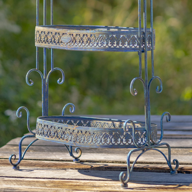 Support pour plante Nimley, Bleu antique