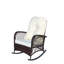 Chaise berçante d'extérieur en osier à assise large-238284380