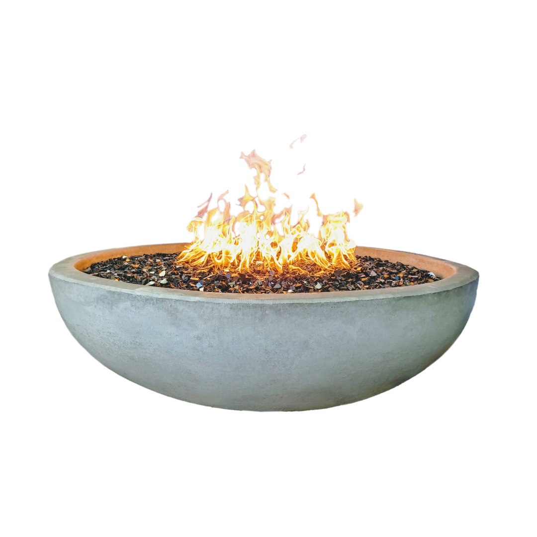 Azemina 48" Solid Concrete Gas Fire Pit Brayden Studio® 
