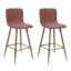 Fuhrman Upholstered Counter Stool with Metal Frame-1049996006