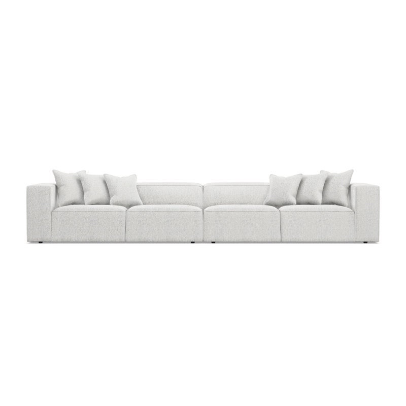Bernhardt Bliss 2-Piece Fabric Sectional, White Polyester