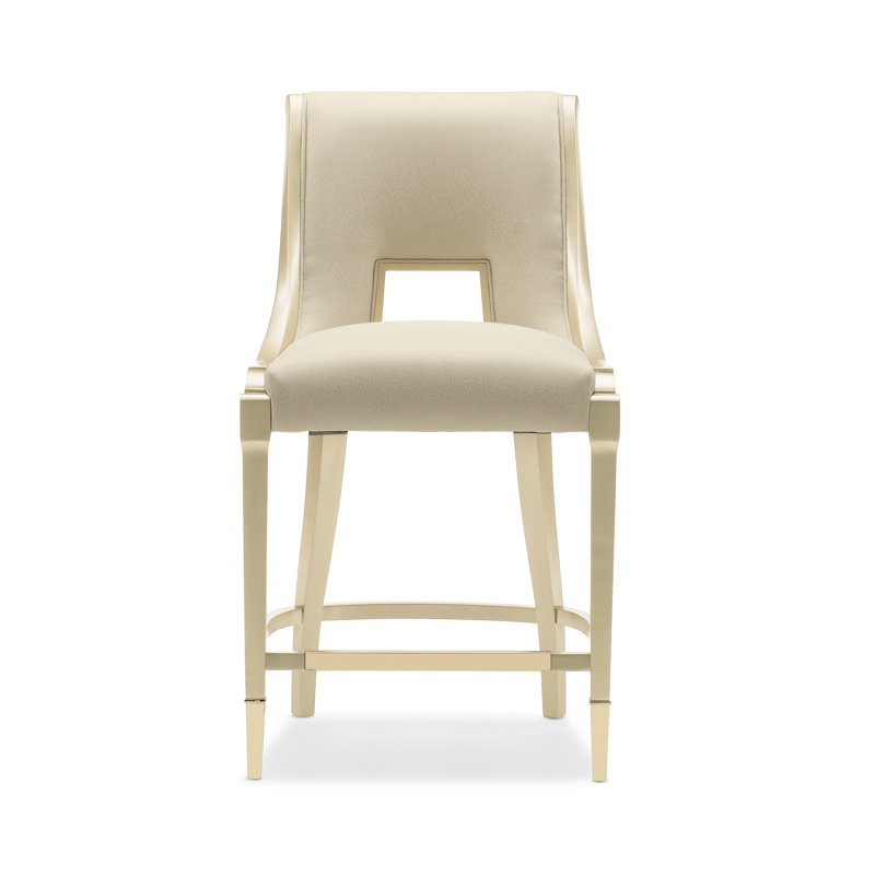 Caracole Classic Upholstered Stool, Counter Stool (25.63" Seat Height)