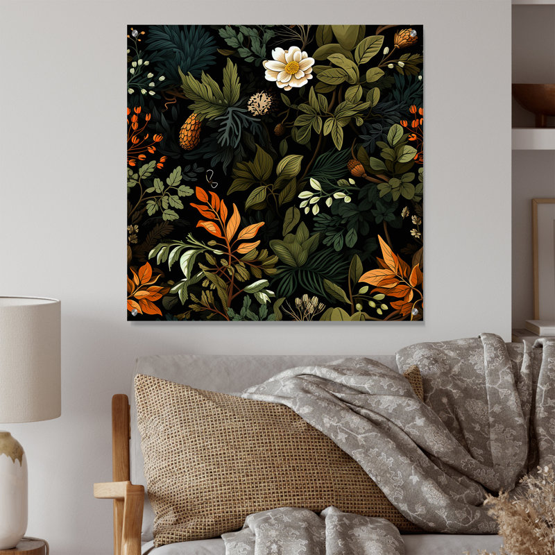 Helzer - Art mural acrylique floral, H 30 po x l 30 po