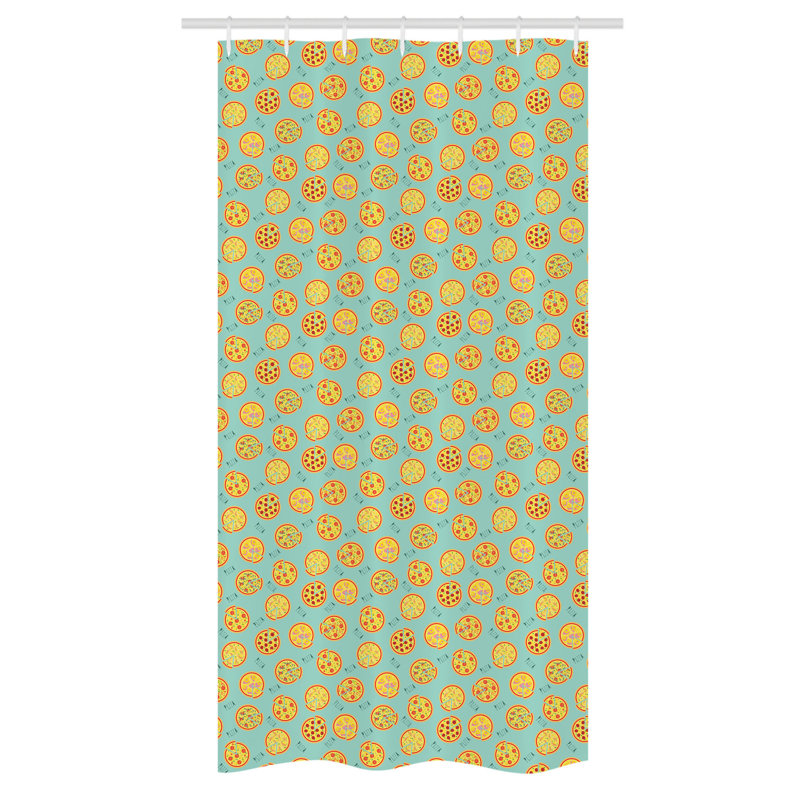 Geometric Shower Curtain with Hooks Included, 36" W x 72" L