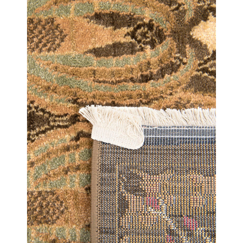Moore Ikat Brown Area Rug, Rectangle 4'1" x 6'1"