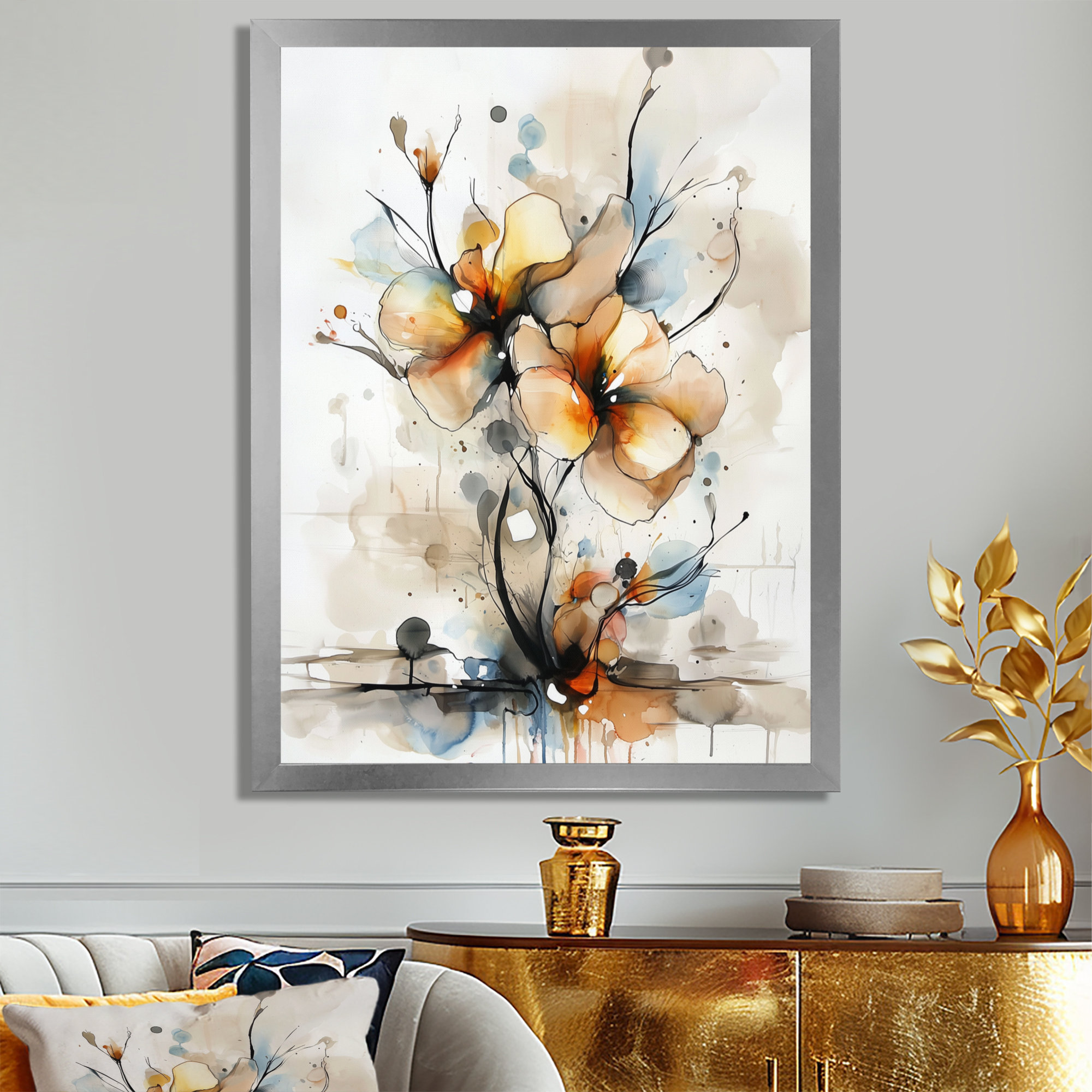 Latitude Run® Liquid Form II - Abstract Liquid Ink Print Wall Art | Wayfair
