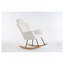 Chaise berçante rembourrée en tissu Teddy-468327513