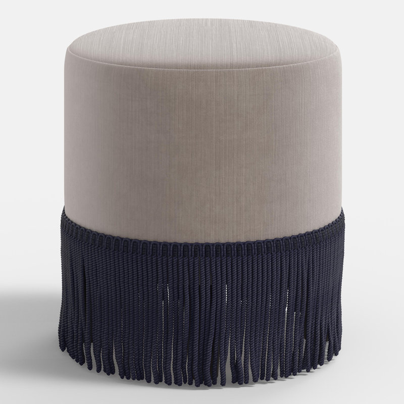 Repose-pieds Ann, Velours performance acier