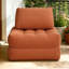 Pouf en velours côtelé de 180 cm (70,8 po) pour salon, chambre et dortoir, mini-canapé moelleux et confortable

- Orange