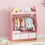 Children's wardrobe, open-style mirrored wardrobe with 1 shelve and 3 drawers-925276232