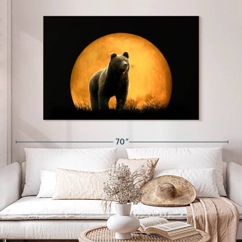 Bear And The Moon, 34" H x 51" W