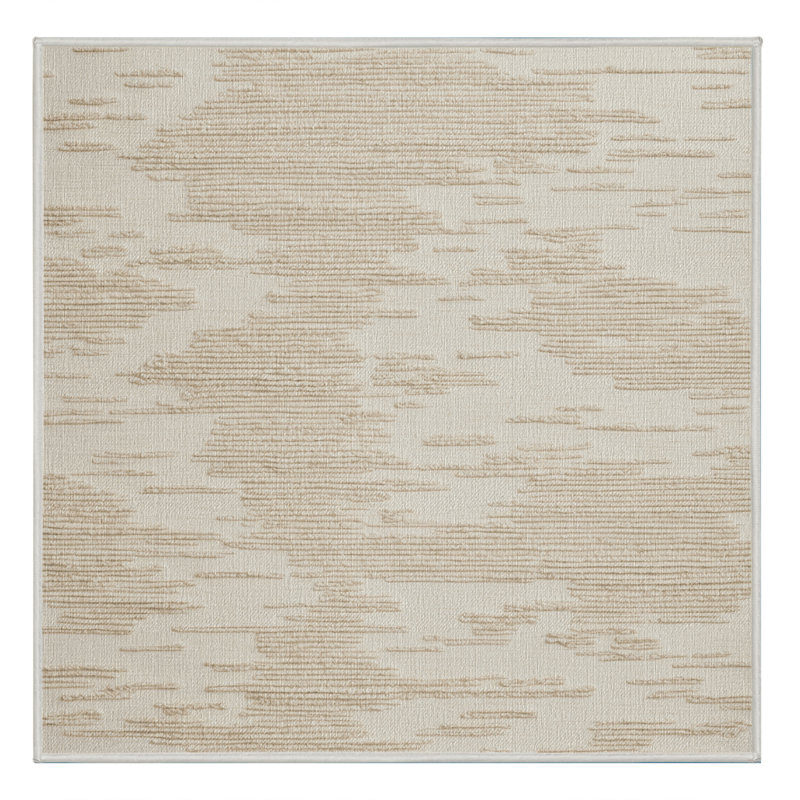 Tapis beige lavable à la machine, Carré 6 pi