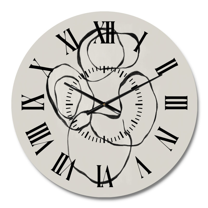 Horloge murale abstraite en métal, Petit