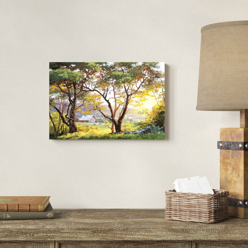 Paysage bruni, H 12 po x l 18 po x P 1,25 po
