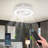 7" Jahsim LED Flush Mount Ceiling Fan with Remote Control and Light Kit Included