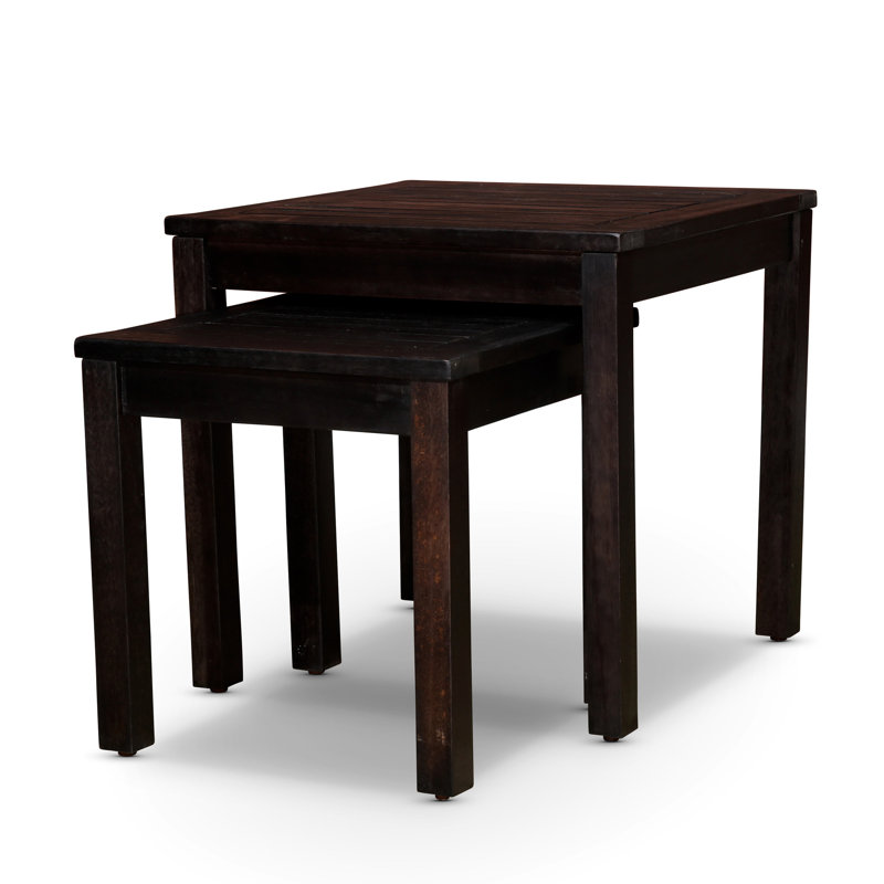 Tables gigognes en bois d'eucalyptus de 2