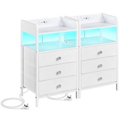 40cm W Iron Bedside Table
