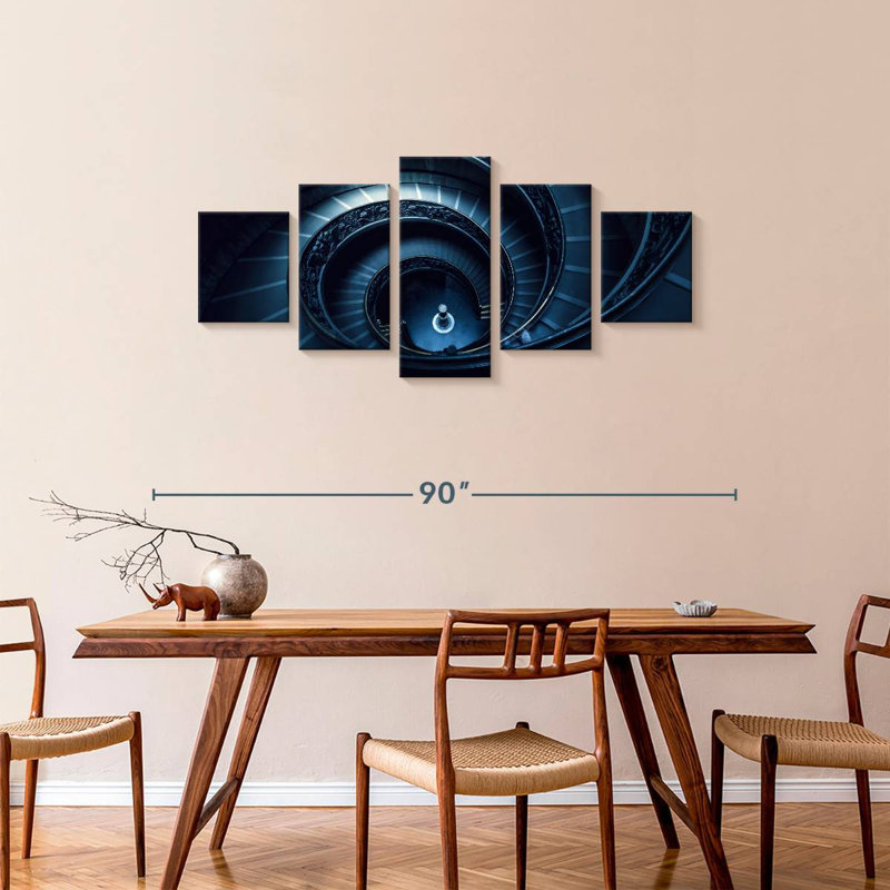 Grand Spiral Staircase, 34" H x 74" W