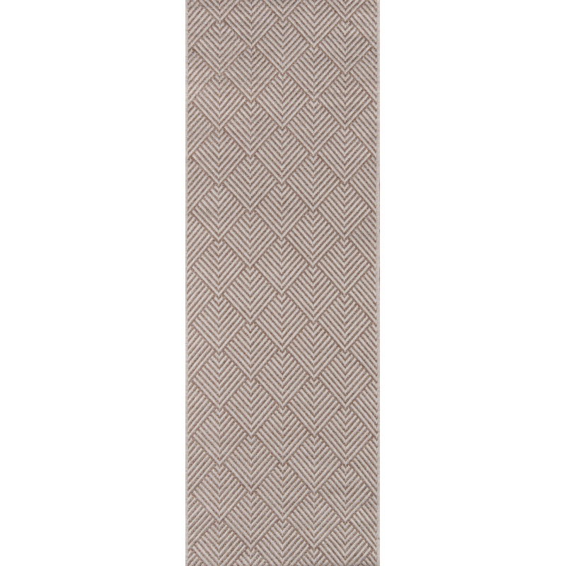 Tapis intérieur / extérieur beige Chuong, Tapis de couloir 2 pi x 10 pi